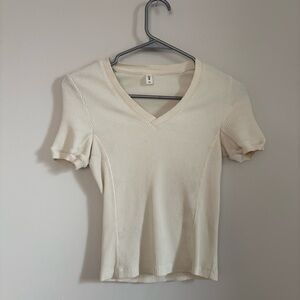 KOTN Cream V-Neck